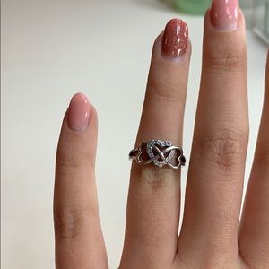 A 3 heart Pandora ring